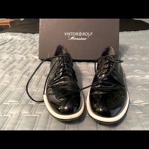 Victor & Rolf Monsiuer Men’s Patent Black Leather Oxfords Rare